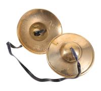 ARTSEWPLY Handmade Copper Cymbal Bell for Yoga Meditation Sound Therapy Small Portable Percussion Instrument with Simple Traditional Design Gift for Mindfulness and Music Practice