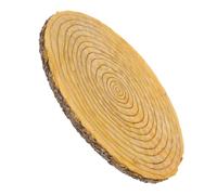 ARTSEWPLY Handpainted Resin Display Stand with Unfinished Wooden Circles Tree Bark Decor Round Pedestal Riser Board for Rustic Wedding Centerpieces and Artistic Home Decorations