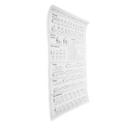 ARTSEWPLY Harp Chord Poster Chart Coated Paper Harp Fingering Diagram for Beginners Music Theory Learning Practice Tool
