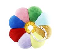 ARTSEWPLY Healing Protective Anti-licking Pet Neck Cone Collar, Anti-scratch Lightweight Elizabethan Recovery Collar, Soft Rainbow m Size for Cats after Surgery