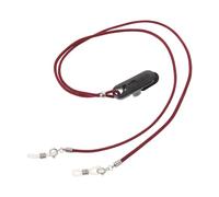 ARTSEWPLY Hearing Aid Anti-Loss Lanyard for Seniors, Silicone Retention Strap with Double Ear Rings, Burgundy Cord Protector for Behind-The-, Safety Clip Accessory for Daily Use