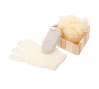 ARTSEWPLY Heart Shaped Bathing Scrubbing Set for Exfoliation and Dead Skin Removal Reusable Shower Rubbing Tool for Smooth Skin Easy to Hold Body Scrubber Gift Box for Women and Men