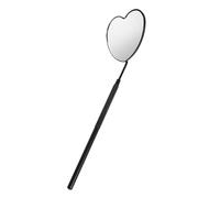 ARTSEWPLY Heart Shaped Eyelash Extension Mirror Stainless Steel Handheld Lash Check Tool for Salon Use with High Definition Glass Clarity Makeup Mirror for Precise Lash Application