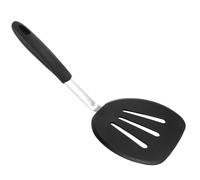 ARTSEWPLY Heat-Resistant Black Silicone Cooking Spatula with Slotted Design Non-Stick Flexible Kitchen Utensil for Daily Use Safe and Reusable Cooking Accessory for Eggs and Wok Stirring