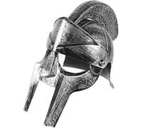 ARTSEWPLY Helmet Plastic Ancient Roman Costume Hat with Folding Face Mask Comfortable for Cosplay Themed Parties Historical Role Play