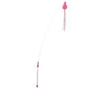 ARTSEWPLY Interactive Cat Teaser Toy with Cartoon Mouse and Ribbon Tassel, Pink Kitten Plaything Made of Sturdy PC and Cotton, Designed to Withstand Rough Play for Indoor Cats and Kittens