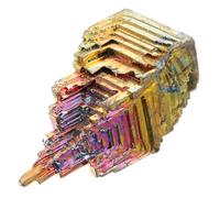 ARTSEWPLY Irregular Bismuth Crystal Specimen Multi-Function Mineral Decoration with Unique Rainbow Colors Delicate Stone Ornament for Home Office Desktop Display