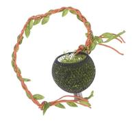 ARTSEWPLY Jumping Spider Habitat Cube with Artificial Vines and Leaves Arboreal Spider Hideout Enclosure Accessory for Climbing and Enrichment in Small Reptile Terrariums