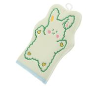 ARTSEWPLY Kids Scrub Glove Cartoon Rabbit Design Dual-Sided Bathing Glove for Children with Mud Removing Effect Made of Viscose and Cotton for Gentle Body Cleaning