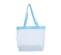 ARTSEWPLY Lightweight Mesh Cat Carrier Tote with Transparent Sides Breathable Portable Pet Bag for Outdoor Travel and Walking Dual Wear Design Handheld and Sling Lake Blue