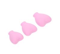 ARTSEWPLY Makeup Brush Protective Covers 3pcs Pink Silicone Dustproof Brush Head Protectors for Daily Beauty Tools