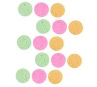 ARTSEWPLY Makeup Puff Rounded Face Cleaning Puff 15pcs 70mm Diameter 8mm Thickness Wooden Pulp Sponge for Cosmetics Makeup Remover Suitable for Daily Face Washing