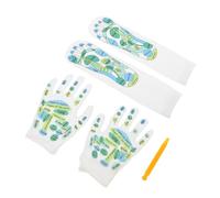 ARTSEWPLY Massage Socks for Feet with Acupressure Chart Cotton Reflexology Gloves and Foot Wand for Relaxation and Fatigue Relief Elastic Acupressure Socks Enhancing Circulation