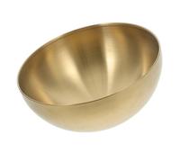 ARTSEWPLY Matte Gold Stainless Steel Rice and Salad Bowl Single Layer Practical Serving Bowl for Home and Restaurant Use with Smooth Edges
