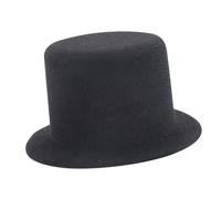 ARTSEWPLY Mini Black 9Cm Miniature Top Hat for Dolls DIY Crafts, Handmade Felt Tiny Formal Hat Decoration for Party Supplies and Doll Accessories