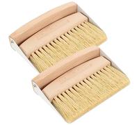 ARTSEWPLY Mini Small Brush and Dustpan Set 2 Packs Tabletop Cleaning Broom Kit for Keyboard and Car Air Vent Detail, Portable Desktop Dustpan and Detail Brush for Electronics and Car Interior