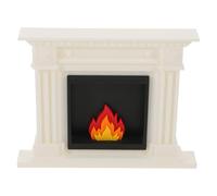 ARTSEWPLY Miniature Dollhouse Fireplace Decor, Vintage White Model Fireplace Stove for Micro Landscape, Christmas Mantel Prop and Holiday Village Accessories