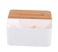 ARTSEWPLY Multi Purpose Desktop Tissue Storage Box with Lid Plastic Organizer Case for Napkins and Sundries Compact Lightweight Design for Home and Office Use