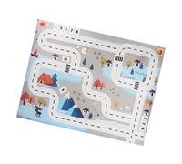 ARTSEWPLY Nordic Blue White Crawling Mat Soft Interlocking Traffic Map Play Rug for Boy Girl Early Education Portable Floor Carpet