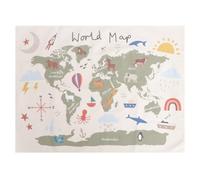 ARTSEWPLY Nordic Style World Map Hanging Tapestry Wall Decoration for Childrens Photo Prop Educational and Creative Wall Art Adornment