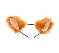 ARTSEWPLY Orange Animal Ear Hairband Fluffy Furry Fluff Material Creative Lovely Style Comfortable to Wear Party Hair Charm for Cosplay Events