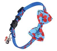 ARTSEWPLY Outdoor Cat Collar Cherry Bowtie Kitten Collar with Bell Adjustable Wear Resistant Puppy Accessory Comfortable Decorative Pet Supply for Festivals and Daily Use