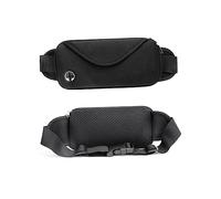 ARTSEWPLY Outdoor Waist Pouch for Travel and Hiking Compact Black Waist Bag for Running Dog Walking and Amusement Parks Zipper Design for Secure Storage