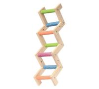 ARTSEWPLY Parrot Cage Ladder Wooden Climbing for Birds Parakeet Perch Stand with Chewable Design for Exercise and Play Suitable for African Grey and Caged Birds Random Color