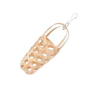 ARTSEWPLY Parrot Foraging Basket with Hanging Hook Natural Wood Color Multifunctional Feeding and Chew for Birds Chicks Pet Parrot Interactive Play Tool