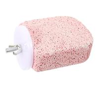 ARTSEWPLY Parrot Perch Stand Bird Cage Accessory with Paw Grinding Stick, Cherry Blossom Pink Platform for Nail Trimming and Beak Care, Suitable for Parakeets and Small Birds