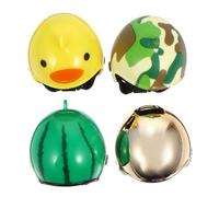 ARTSEWPLY Pet Chicken Helmet 4pcs Set Protective Funny Hats for Birds with Sturdy Material Suitable for Hen Safety and Outdoor Use