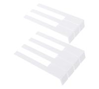 ARTSEWPLY Piano Key Repairing Tools 2pcs White Keytop Cover for Vertical Piano Keyboard Supplies and Restoration