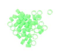 ARTSEWPLY Pigeon Identification Rings 10mm Green Poultry Leg Bands Sturdy Plastic Foot Rings 100pcs for Racing Pigeons Bird Supplies