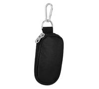 ARTSEWPLY Portable Compartment Essential Oil Key Case with Sturdy Zippers Black Carrying Bag for Bottles Travel and Home Organizer with Clear Finish and Elegant Handle