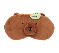 ARTSEWPLY Portable Fluffy Cartoon Eye Mask with Cooling Pack Comfortable Sleeping Blindfold for Travel Outdoor Activities Lightweight Soft Plush Eye Cover for Men Women