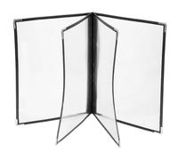 ARTSEWPLY Portable Transparent PVC Menu Binder Folder Page Cover Lightweight Non-slip Handbook Menu Holder for Restaurant Use for Cafe and Business Notes
