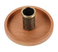 ARTSEWPLY Portable Wooden Moxibustion Stick Base Tray Fireproof Moxa Burner Holder for Stable Moxa Stick Support Compact Walnut Wood Design for Chinese Aromatherapy Therapy at Home Spa