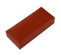 ARTSEWPLY PU Leather Pen Case Compact Pen Box Sturdy Organising Jotter Holder Simple Elegant Writing Accessory for Home Storage