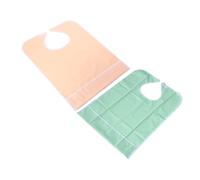 ARTSEWPLY Pvc Waterproof Bibs for Adults 2pcs Washable Mealtime Bibs Food Catcher Easy to Clean Carry for Seniors