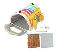 ARTSEWPLY Rainbow Yellow Small Parrot Hanging Bird Hammock Cage Nest Breathable Sleeping Bed for Budgies Parakeets Pet Cage Accessories