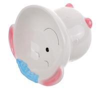 ARTSEWPLY Raised Ceramic Cat Bowl with Tilted Design, Elevated Pet Food and Water Dish for Indoor Cats and Kittens, Porcelain Slow Feeder Bowl for Neck Protection and Spill Prevention