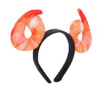 ARTSEWPLY Realistic Shrimp Hair Hoop Headband, Double-ended Novelty Food Headband for Costume Parties, Sea Animal Shrimp Hair Accessories for Festivals and Cosplay