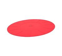 ARTSEWPLY Red Silicone Turntable Platter Mat Static Shockproof Disc Protective Pad for Vinyl Records Reduces Vibration and Back Noise Lightweight and Replacement Record Mat