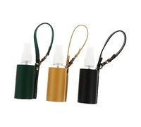 ARTSEWPLY Refillable Essential Oil Bottles with Portable Liquid Cover, Keychain Design Empty Spray Bottle Set in Yellow, Black, and Green for Travel and Daily Use