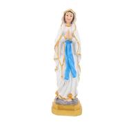 ARTSEWPLY Resin Mary Statue Catholicism Ornament with Prayerful Posture for Christmas Decor Detailed Desktop Figurine for Home and Office Table Decoration Durable Indoor Religious Craft