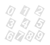 ARTSEWPLY Reusable Large Curb Address Number Stencil Set 5-inch Bold Numbers on 6-inch Plastic Board for Mailbox Suitable for Outdoor Signage and Street Address Marking