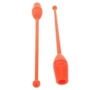 ARTSEWPLY Rhythmic Gymnastics Sticks Orange Durable Resin Artistic Gymnastic Prop for Adult Dance Training Flexibility Exercise Equipment