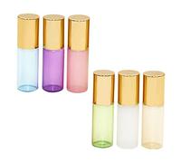 ARTSEWPLY Roll-On Bottle Empty Bottle 6Pcs 3Ml Glass Leak-Proof Disassemblable Portable Travel Essential Oil for Aromatherapy and-The-Go Use