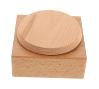 ARTSEWPLY Rotatable Music Box Base Wooden DIY Craft Platform Stable Smooth-spinning Square Stand for Handmade Music Box Parts Display and Decoration