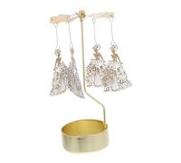 ARTSEWPLY Rotating Candle Holder Metal Carousel Spinning Tealight Stand for Valentine S Day Christmas Home Decor Elegant Iron Candleholder for Living Bedroom Dining Table